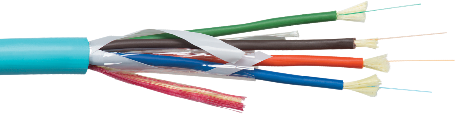 4 Fiber Breakout Om3 Multimode Cleerline Ssf Indoor - Multi-mode Optical Fiber (1600x900), Png Download