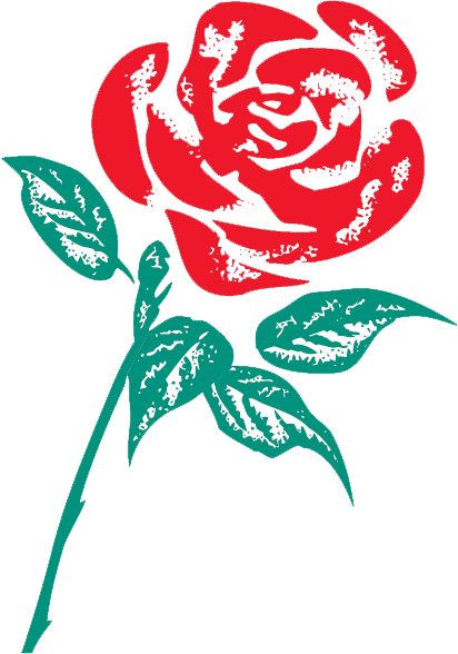 Labour-rose Logo - Labour Party Logo Rose (412x588), Png Download