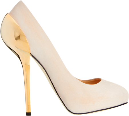 Giuseppe Zanotti Gold-tone Heel Pump From @barneys - Basic Pump (450x750), Png Download