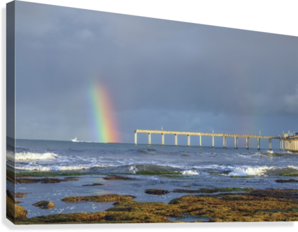 Pot Of Gold Canvas Print - Rainbow (429x334), Png Download