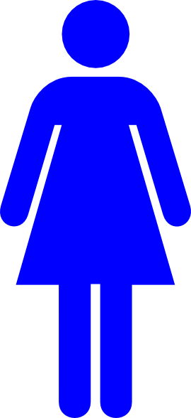 Male Symbol Color Clipart - Woman Toilet Sign (270x588), Png Download
