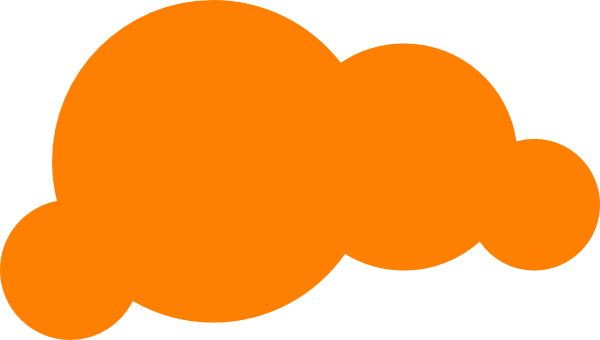 Cloud Clip Art At Clker Com Vector - Orange Cloud Clipart (600x340), Png Download