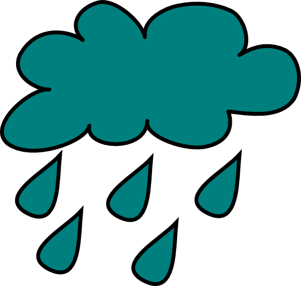 Rain Cloud Clip Art - Rainy Clouds Clipart Png (600x571), Png Download