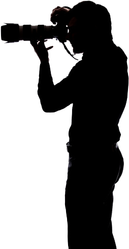 Photography - Photographer With Camera Silhouette Png (343x499), Png Download