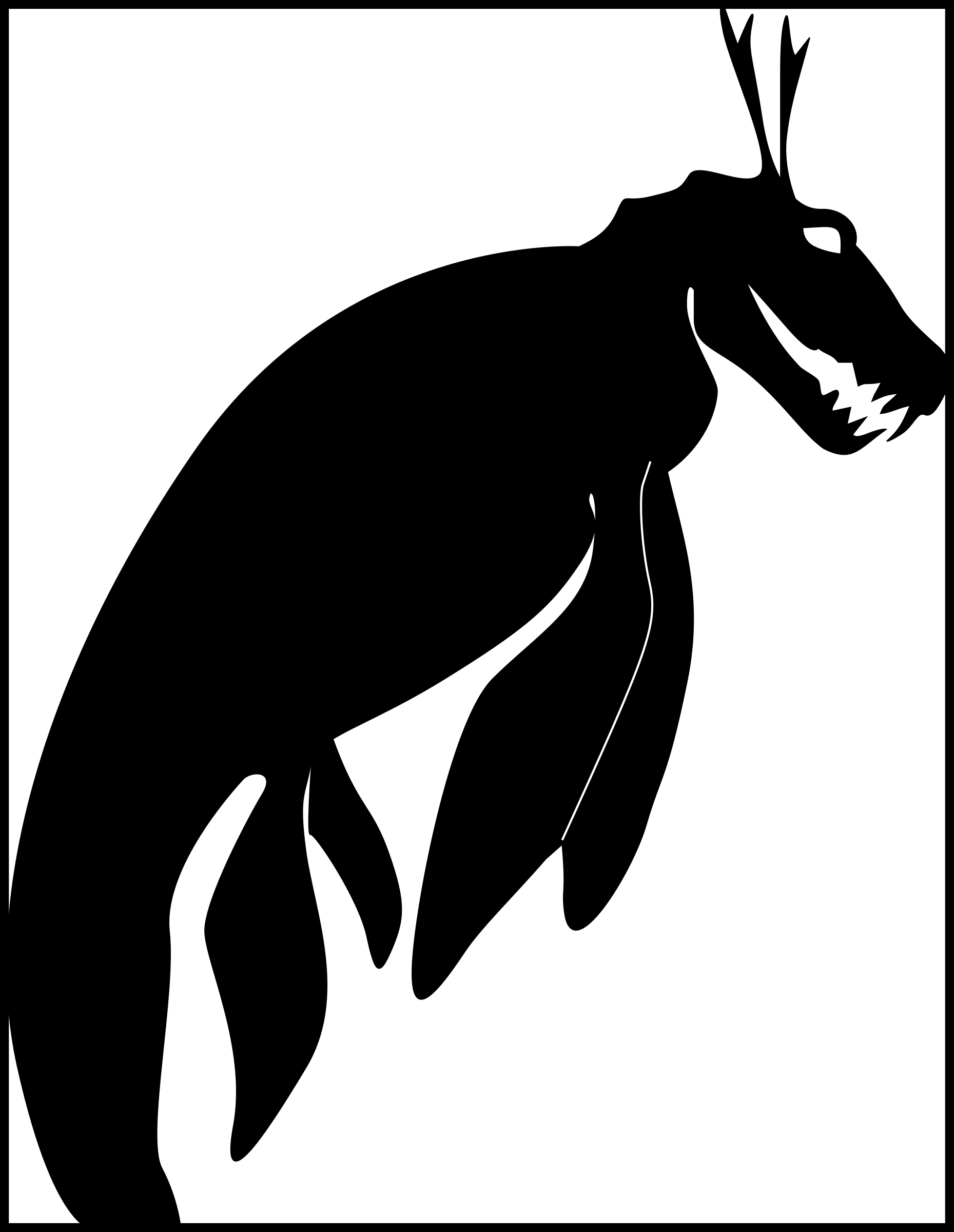Svg Transparent Download Monster Big Image Png - Sea Monster Silhouette (1859x2400), Png Download