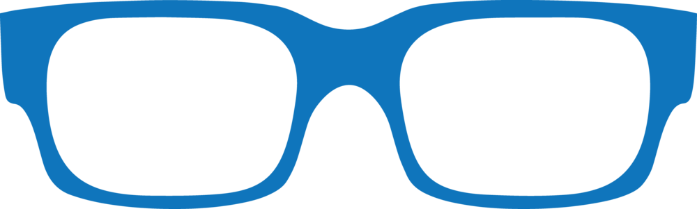 Contact Lenses Discerning Eye - Glasses Clipart Color (1000x301), Png Download