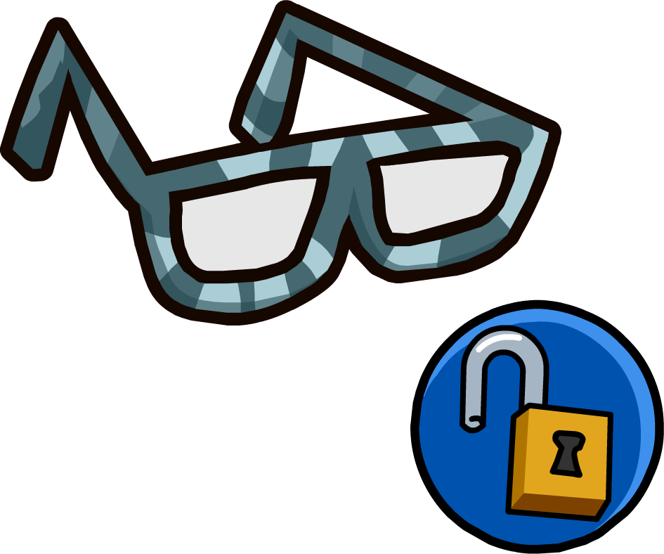 Hipster Glasses Clothing Icon Id - Club Penguin Glasses (945x788), Png Download