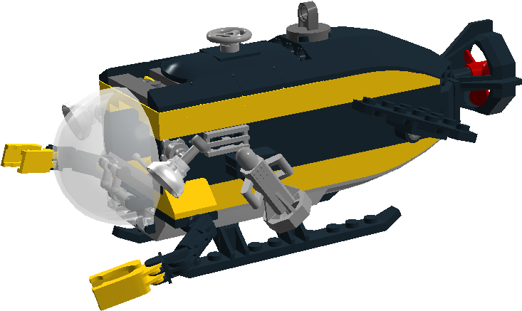 Submarine With Sea Monster - Helicopter Rotor (1126x600), Png Download