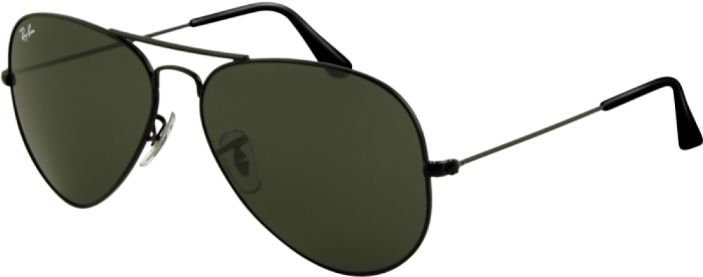 Nerdy Ray Ban Glasses - Ray Ban Aviator Large Black (1200x1200), Png Download
