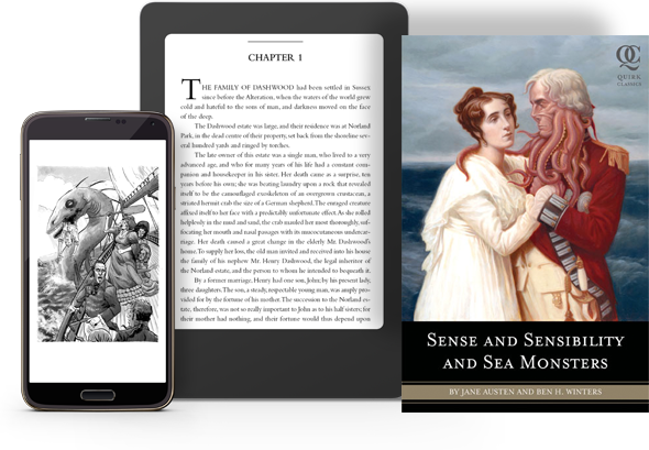 Cover For Sense And Sensibility And Sea Monsters - Sense And Sensibility With Sea Monsters (590x409), Png Download