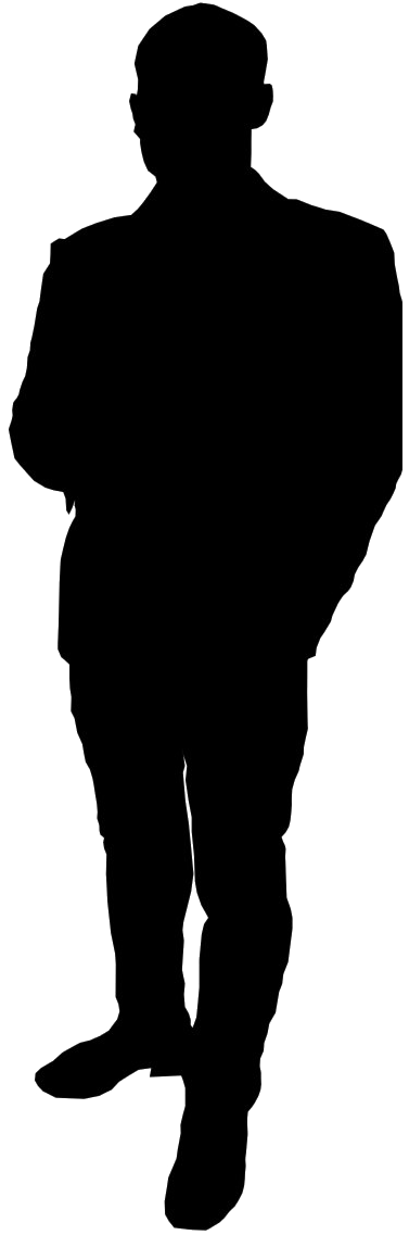 Free Download - Person Standing Silhouette Vector (460x1186), Png Download