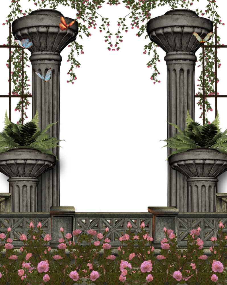 Medieval Structure 47 By Collect And Creat On Deviantart - Pillar Flower Arch Png (798x1002), Png Download