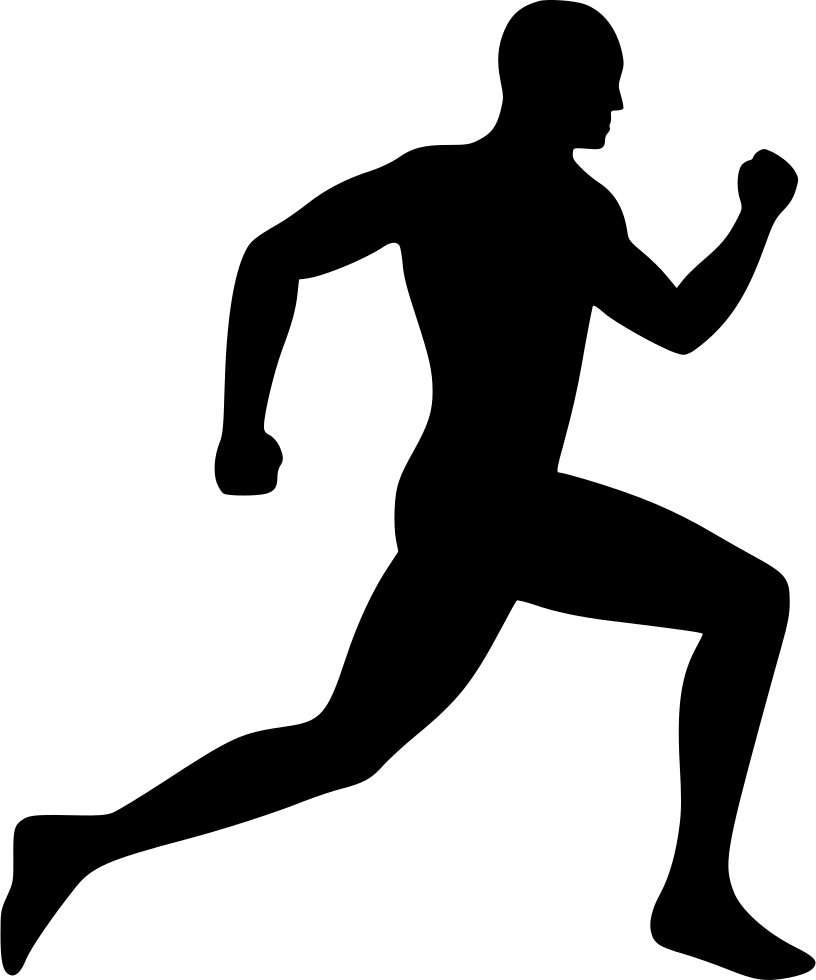 Running Man Silhouette Clip Art Free At Getdrawings - Running Man Png Vector (816x980), Png Download
