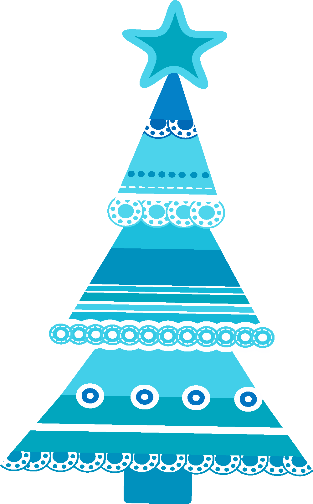 Christmas Tree Clip Art Pinterest - Clip Art Blue Christmas Tree Png (1000x1609), Png Download