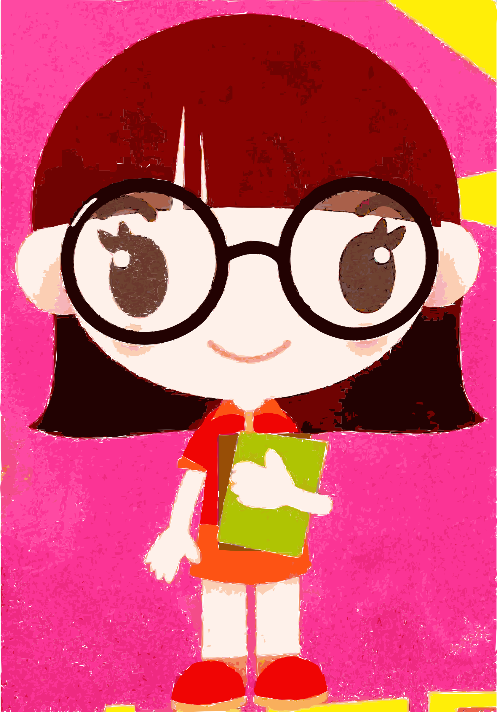 Clipart - Nerd Girl Clipart (1677x2400), Png Download