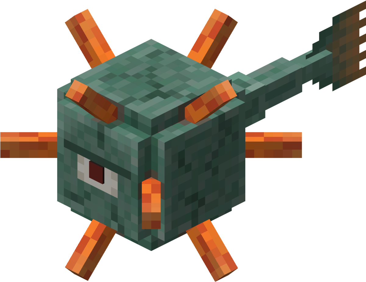 Minecraft Guardian (1200x983), Png Download