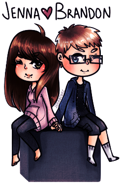 #chibicouple Hashtag On Twitter - Art (320x400), Png Download