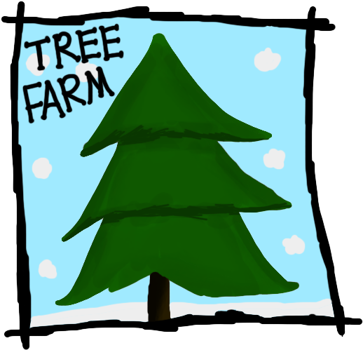 Christmas Tree Farm Clipart - Christmas Tree (560x510), Png Download