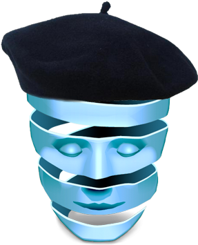 Contourhead-beret - Portable Network Graphics (363x363), Png Download