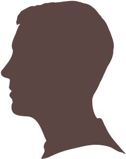Silhouette Man Head - Silhouette Of A Man's Head (349x349), Png Download