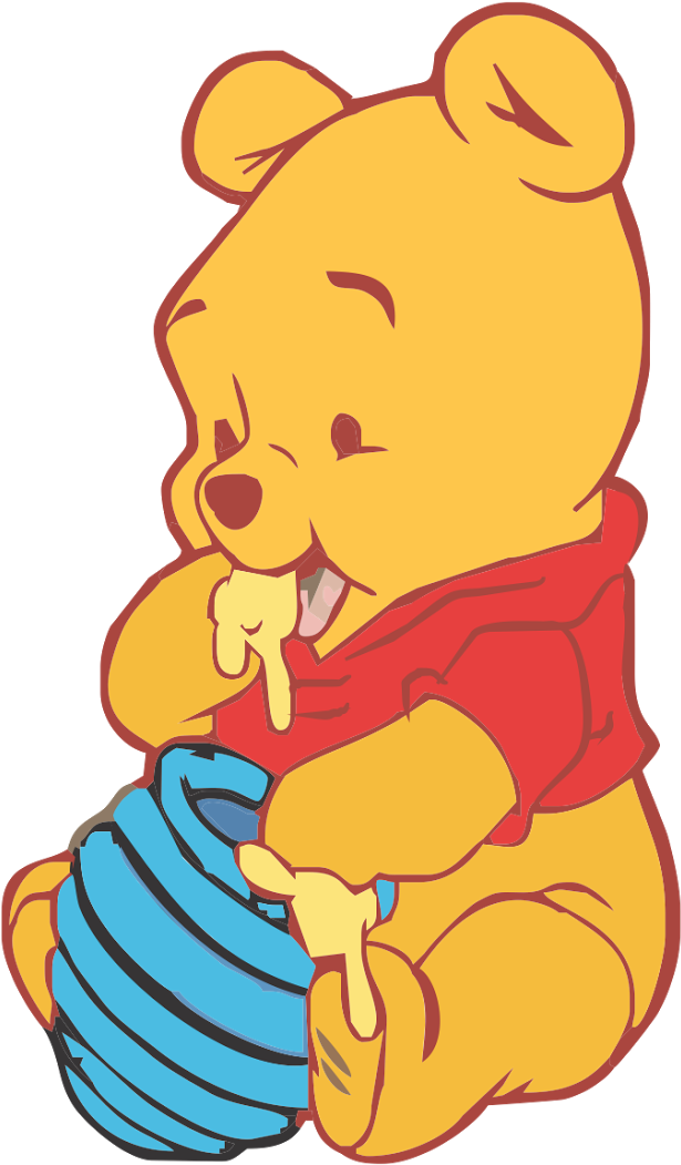 Winnie The Pooh - Baby Winnie The Pooh Vector (1600x1136), Png Download