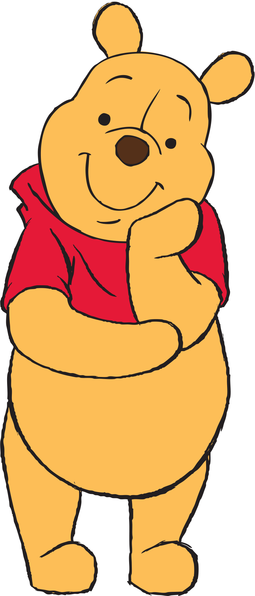 Winnie The Pooh Is Turning - Winnie The Pooh Png (861x2008), Png Download