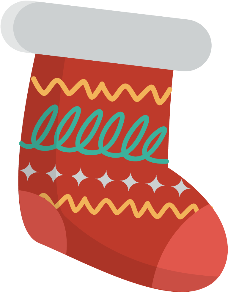 Clipart Christmas Stocking Fun For Christmas Clip - Christmas Sock Clipart (1000x1000), Png Download