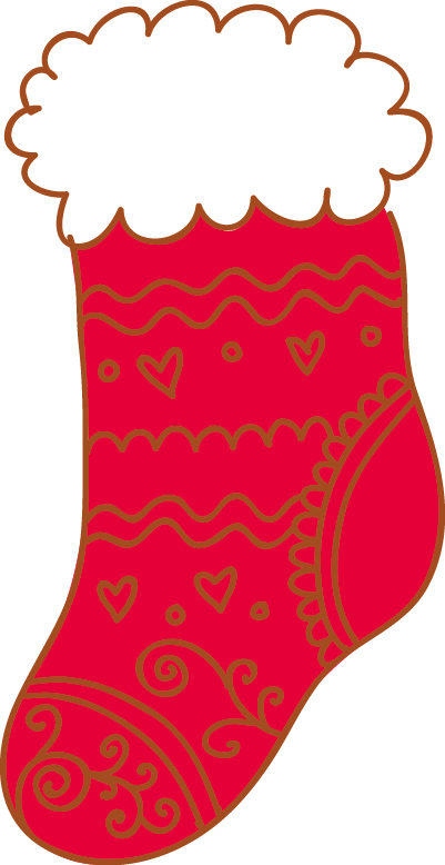 Stocking Vector Xmas - Sock (401x778), Png Download