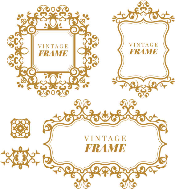 Floral Elements For Design Of Monograms Frames, Frame, - Design (640x640), Png Download