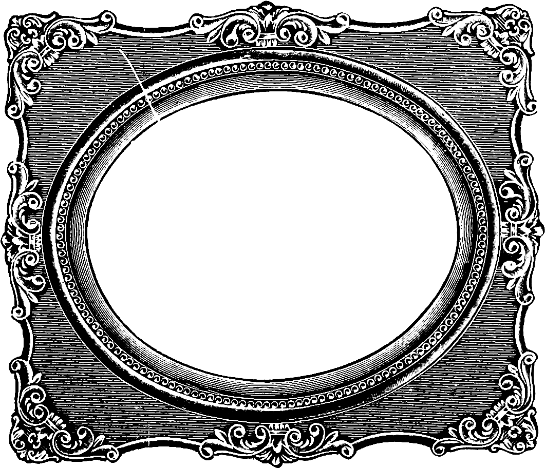 Vintage Rectangle Frame Clipart - Old Picture Frames Clipart (1070x942), Png Download