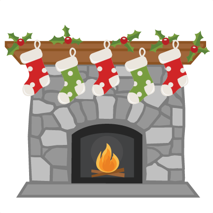 Banner Royalty Free Svg My Miss Kate Cuttables Pinterest - Christmas Fireplace Clipart (432x432), Png Download