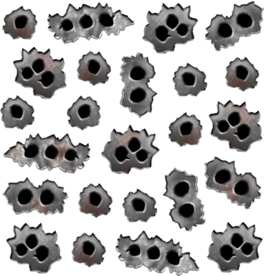 Bullet Holes Background - Bullet Shot Bullet Holes Png (383x400), Png Download