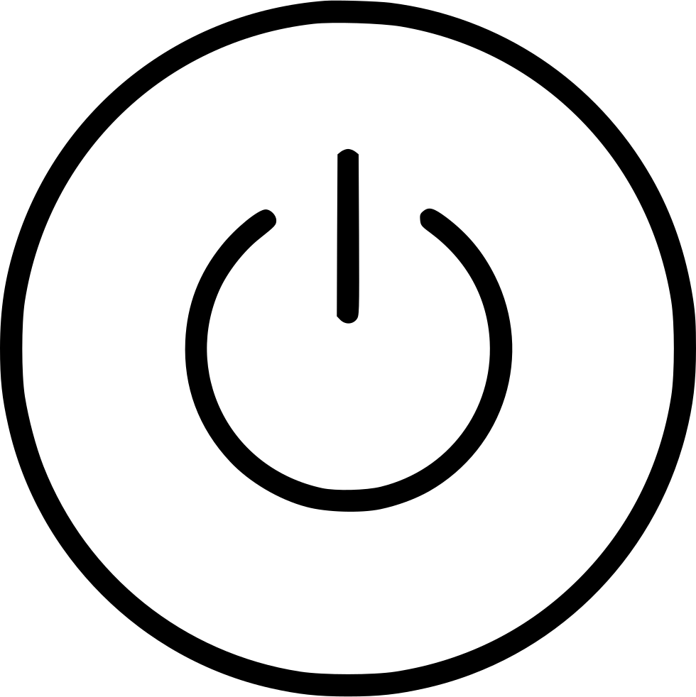 Power Button - - Sad Feelings Emoji Black And White (980x982), Png Download
