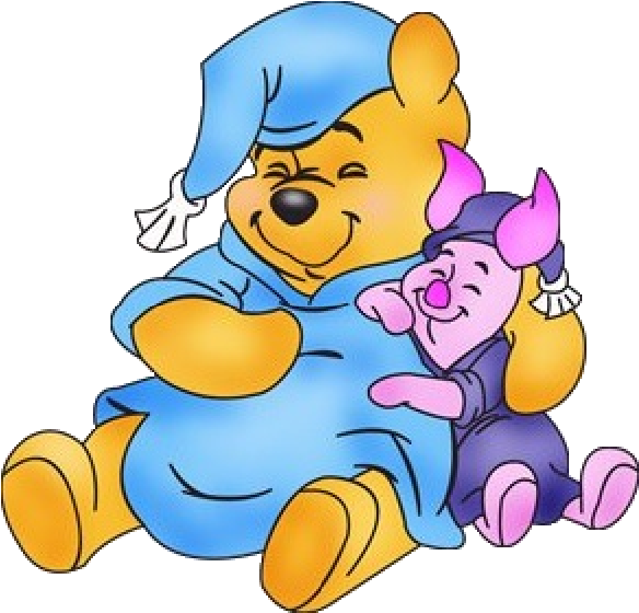 Winnie The Pooh Clip Art - Winnie The Pooh In Pajamas (600x600), Png Download