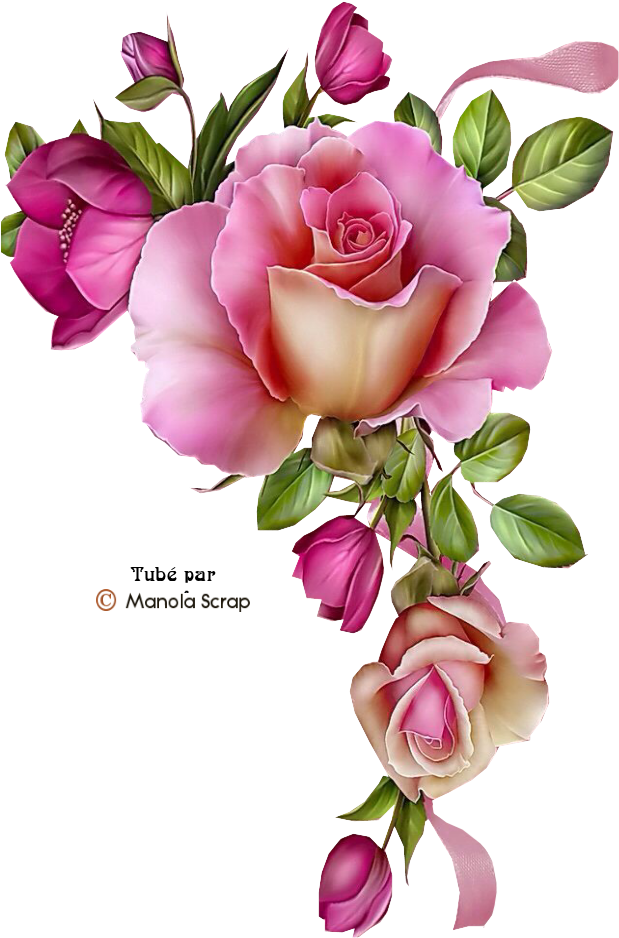 Tubes Fleurs Page 5 Decoupage Printables, Flower Clipart, - Tube Par Flowers (640x973), Png Download