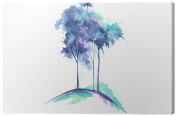Watercolor Tree Isolated On White Background - Watercolor Painting (400x400), Png Download