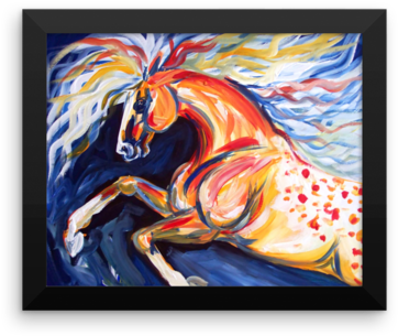 Framed Poster - Wild Appaloosa (480x480), Png Download