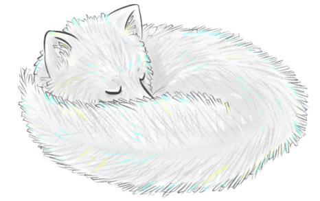 A Cute Sleeping Vulptex This One Is Part Of A Christmas - Peafowl (500x417), Png Download