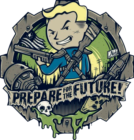 Fallout Prepare For The Future - Fallout Art Vault Boy (460x480), Png Download