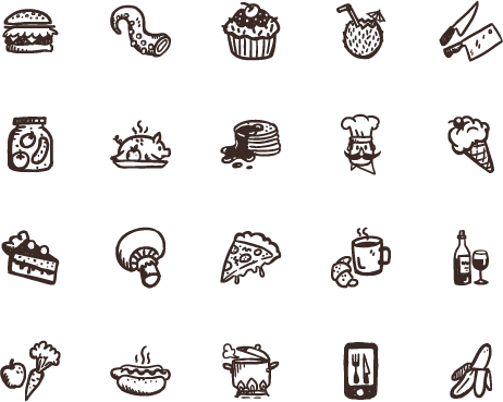 Hand Drawn Food Png (462x369), Png Download