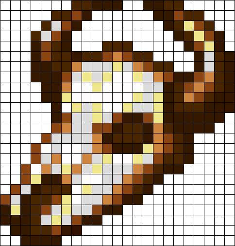 Bull Skull Perler Bead Pattern / Bead Sprite - Bull Perler Bead Pattern (484x505), Png Download