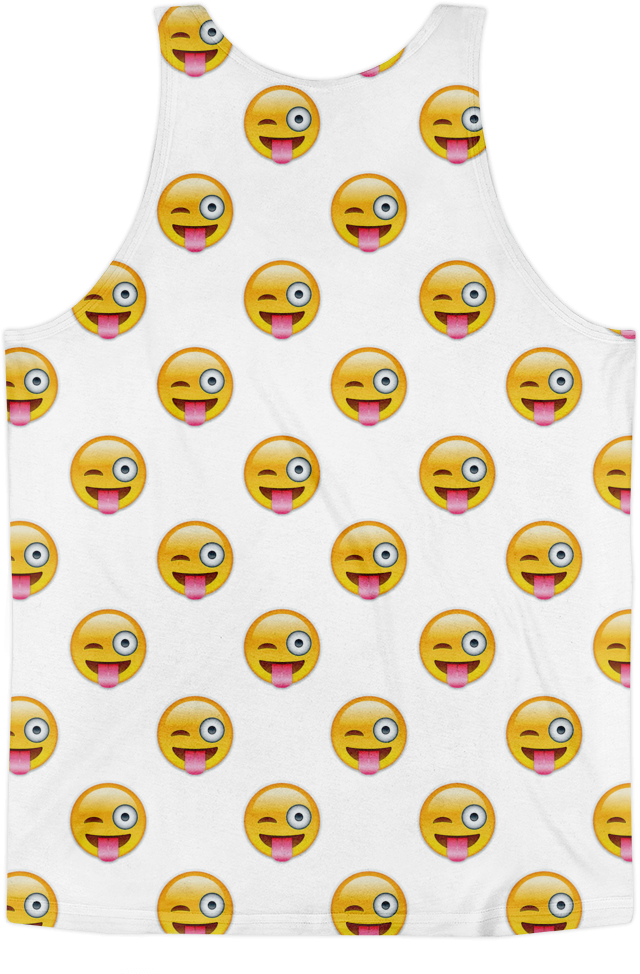 All Over Emoji Tank Top - Polka Dot (1000x1000), Png Download