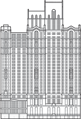 City Investing Building Outline - City Investing Building (350x415), Png Download