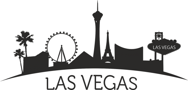 Thickbox Default Sticker Autocollant Mural Skyline Las Vegas Skyline Outline Full Size Png Download Seekpng