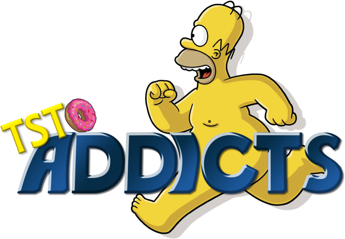 Naked Homer Running - Homer Simpson (1570x1147), Png Download