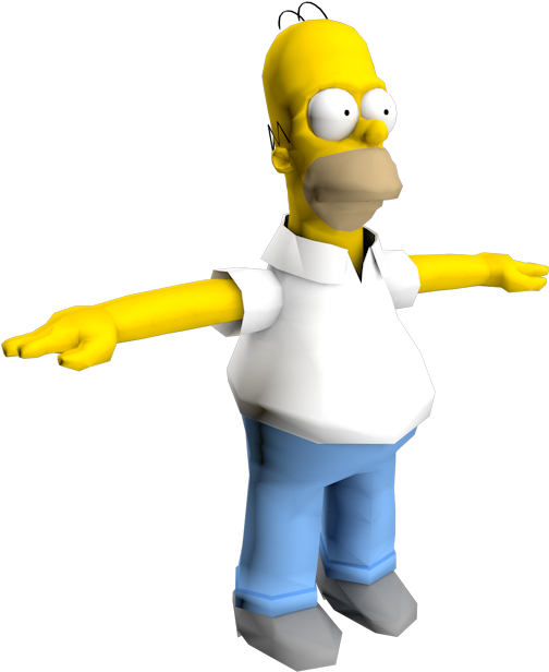 Download Zip Archive - Simpsons Road Rage Homer (750x650), Png Download