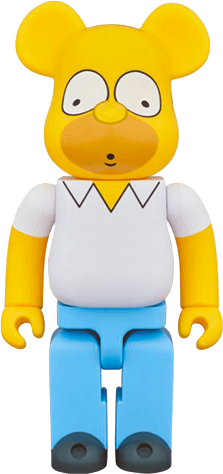 Be@rbrick 400% The Simpsons Homer Simpson - Bearbrick Simpson (2000x2000), Png Download