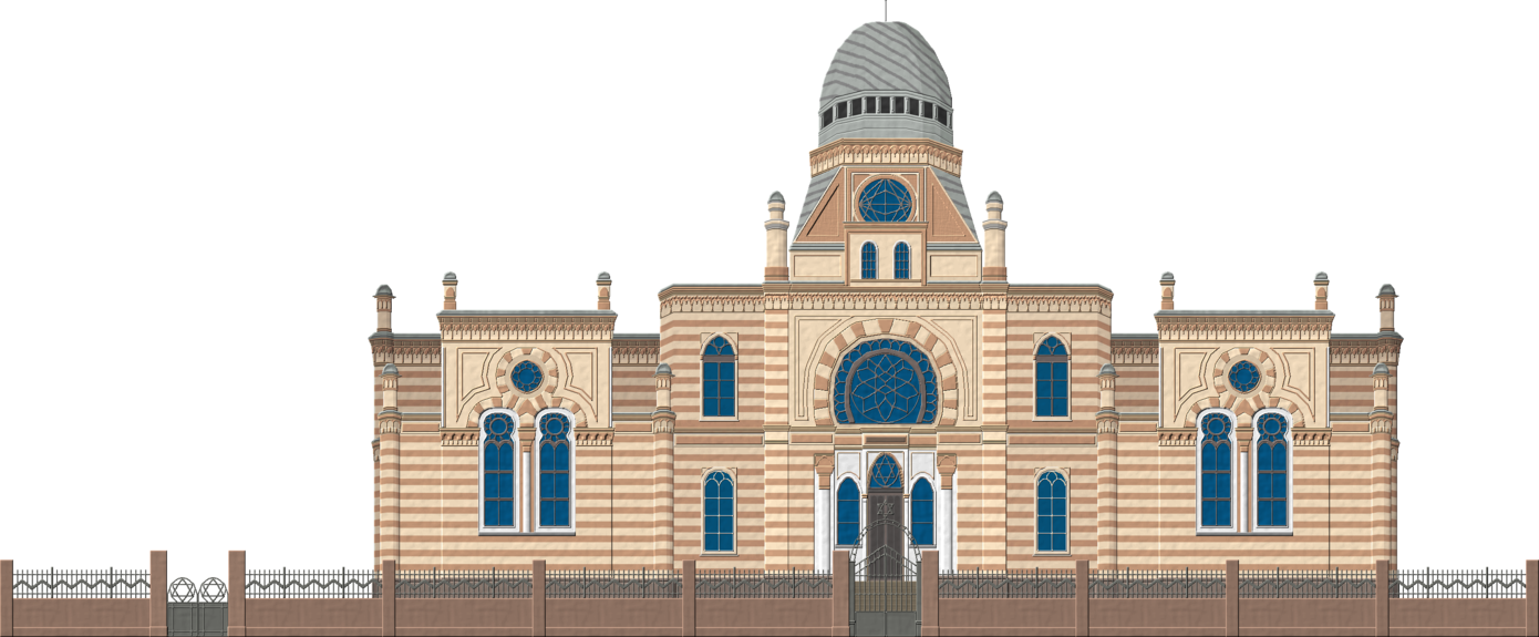 Synagogue Png - Grand Choral Synagogue (1390x575), Png Download