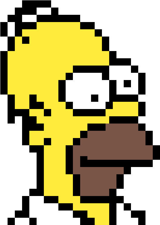 Homer Simpson - Homer Simpson Pixel Art (1200x1200), Png Download