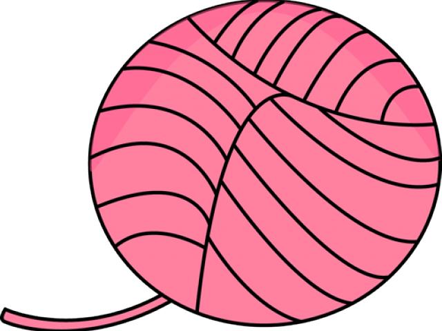 Pink Ball Of Yarn - Ball Of Yarn Clip Art (500x379), Png Download